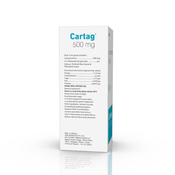 Cartag 500Mg Bottle Of 60Ml Syrup