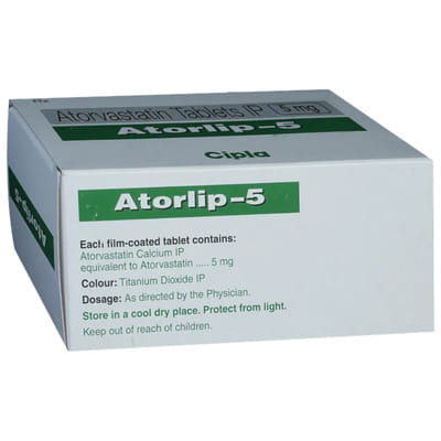 Atorlip 5mg Strip Of 15 Tablets