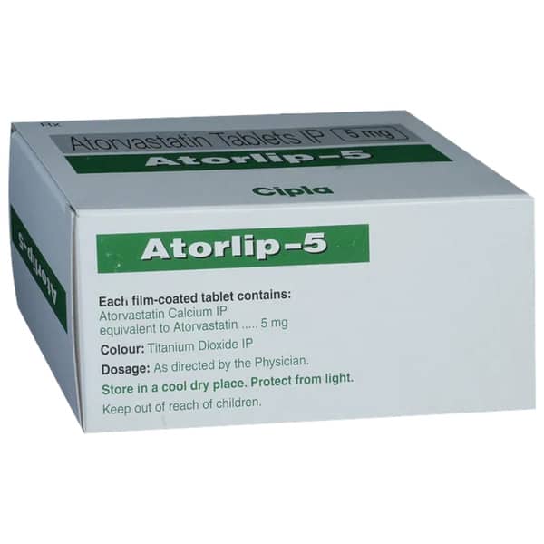 Atorlip 5mg Strip Of 15 Tablets