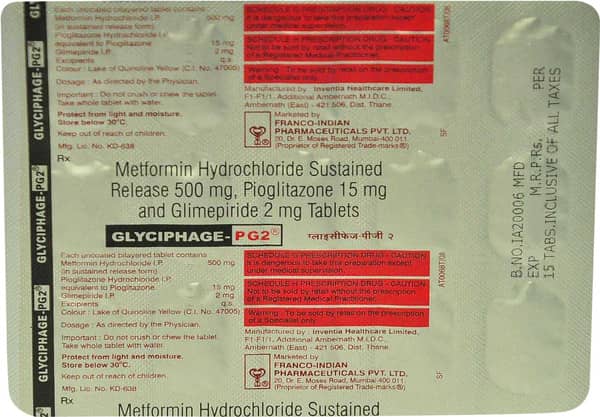 Glyciphage Pg 2mg Strip Of 15 Tablets