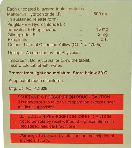 Glyciphage Pg 2mg Strip Of 15 Tablets