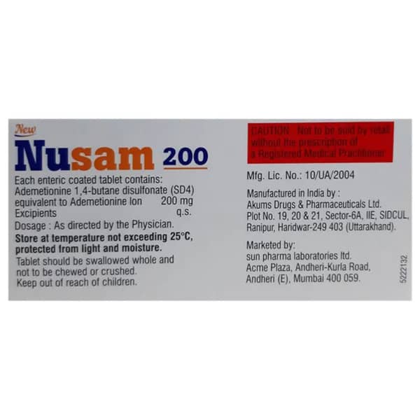 New Nusam 200mg Strip Of 10 Tablets