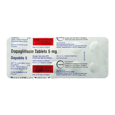 Dapabite 5mg Strip Of 10 Tablets