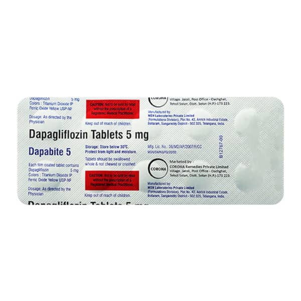 Dapabite 5Mg Strip Of 10 Tablets