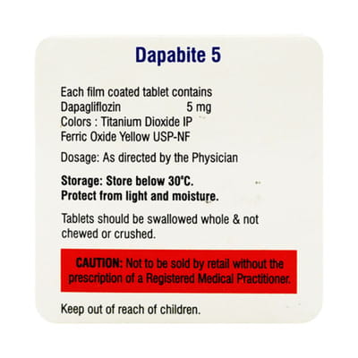 Dapabite 5mg Strip Of 10 Tablets