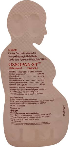 Ossopan Xt Strip Of 15 Tablets