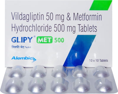 Glipy Met 500mg Sr Strip Of 10 Tablets