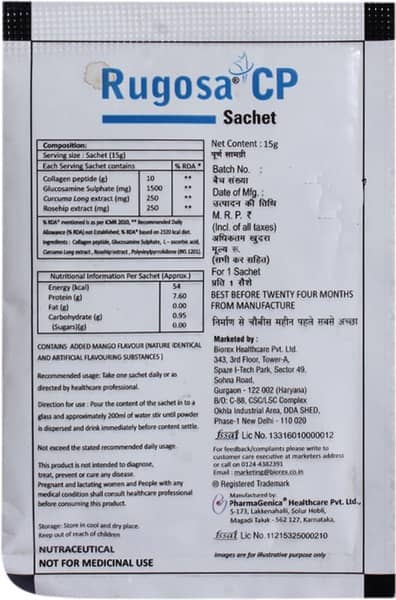 Rugosa Cp Mango Flavour Sachet Of 15gm Powder