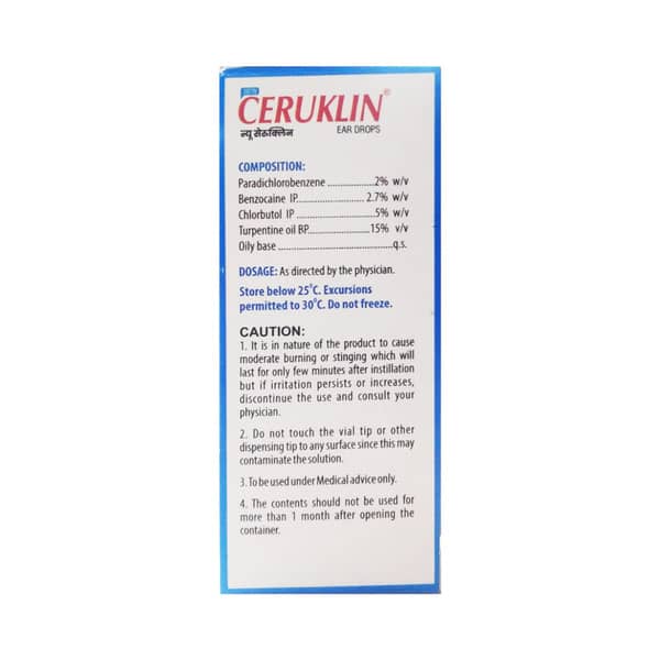 New Ceruklin Bottle Of 10ml Ear Drops
