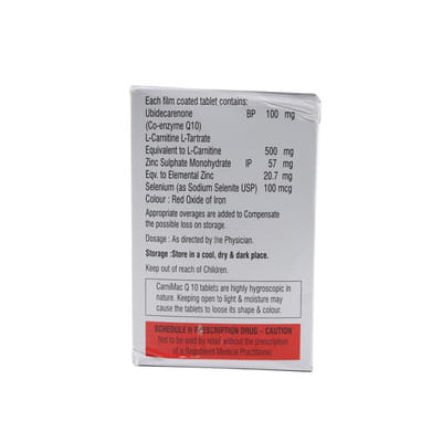 Carnimac Q 10mg Strip Of 10 Tablets