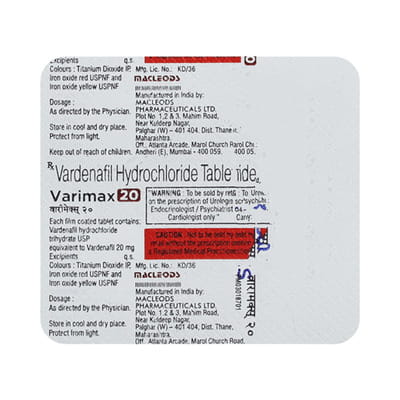 Varimax 20 Mg Strip Of 4 Tablets