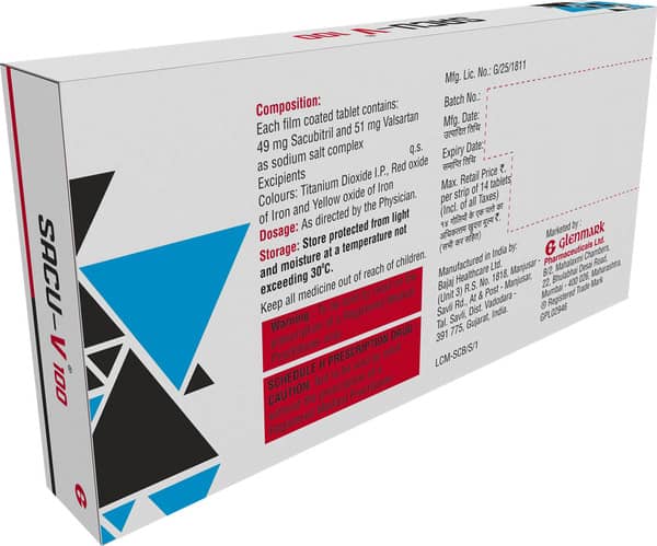 Sacu V 100mg Strip Of 14 Tablets