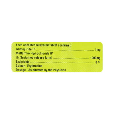 Glimstin M 1mg Forte Strip Of 15 Tablets