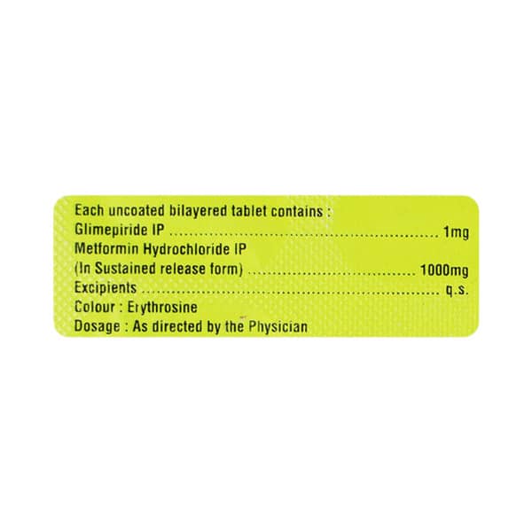 Glimstin M 1mg Forte Strip Of 15 Tablets