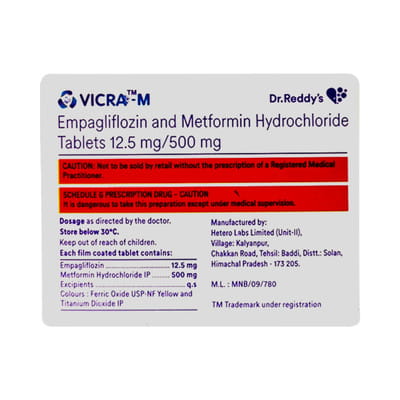 Vicra M 12.5/500mg Strip Of 10 Tablets
