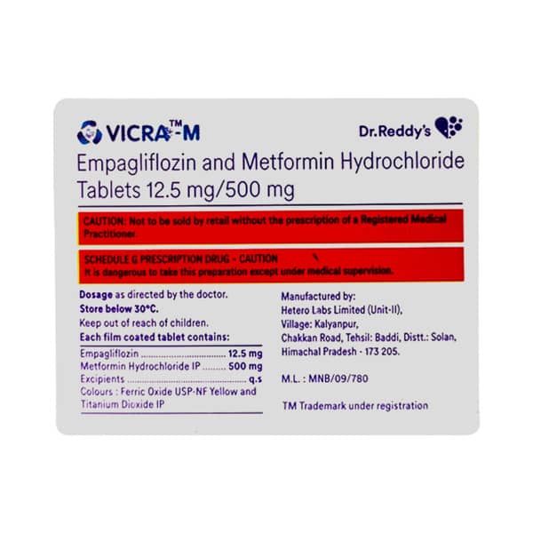 Vicra M 12.5/500mg Strip Of 10 Tablets