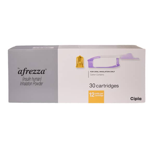 Afrezza Box Of 30 - 12 Unit Cartridge And 1 Inhaler