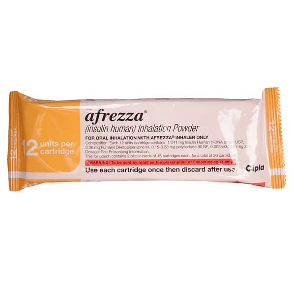 Afrezza Box Of 30 - 12 Unit Cartridge And 1 Inhaler
