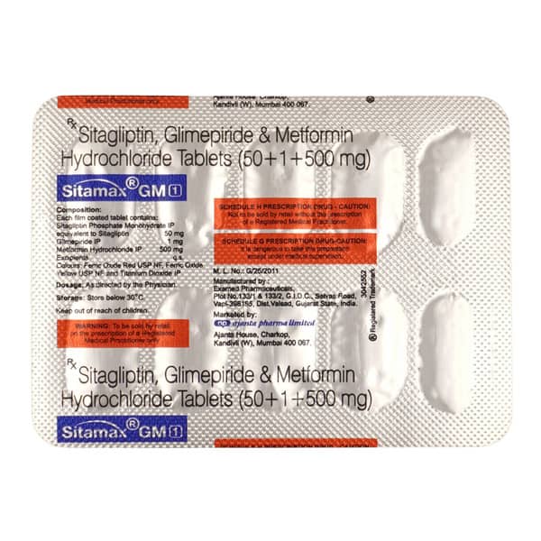 Sitamax Gm 1Mg Strip Of 10 Tablets