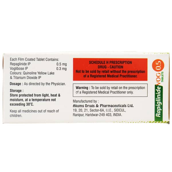 Rapiglinide Vog 0.5Mg Strip Of 10 Tablets