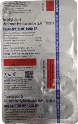 Nolgliptin Mf 20/1000mg Er Strip Of 10 Tablets