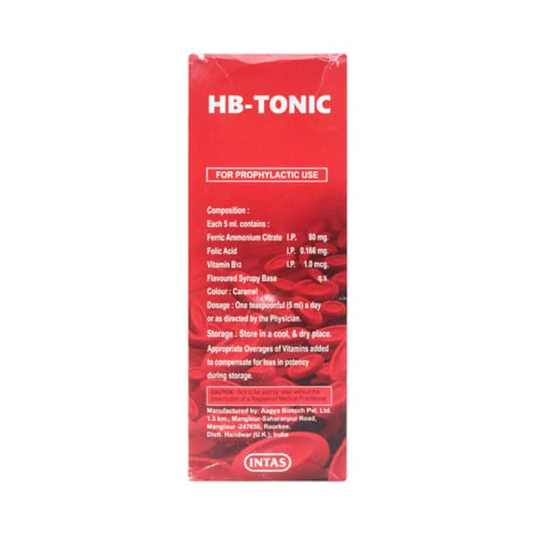 Hb Tonic Apple Flavour Bottle Of 200ml Syrup