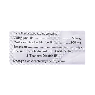 Vildact M 50/500mg Strip Of 15 Tablets