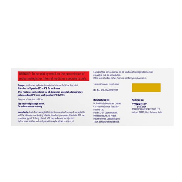 Semalix 2Mg Pre Filled Pen Of 1.5Ml Solution For Injection
