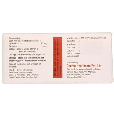 Apresias 30mg Strip Of 10 Tablets
