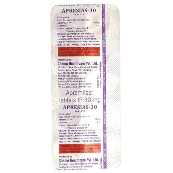 Apresias 30mg Strip Of 10 Tablets