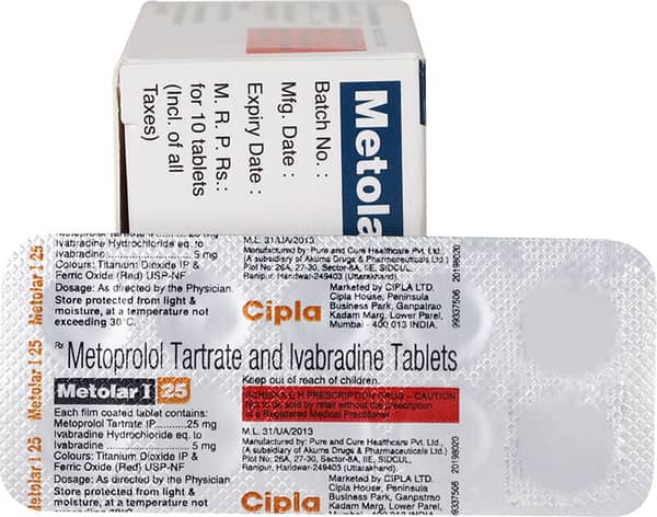 Metolar I 25/5Mg Strip Of 10 Tablets