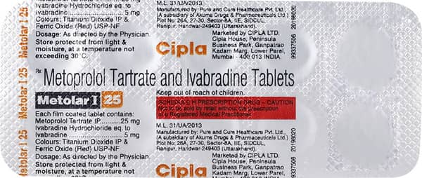 Metolar I 25/5Mg Strip Of 10 Tablets