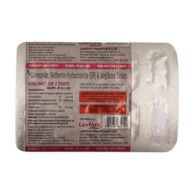 Voglimet Gm 2mg Forte Strip Of 10 Tablets