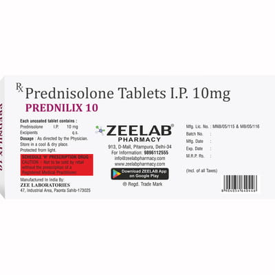 Prednilix 10mg Strip Of 10 Tablets
