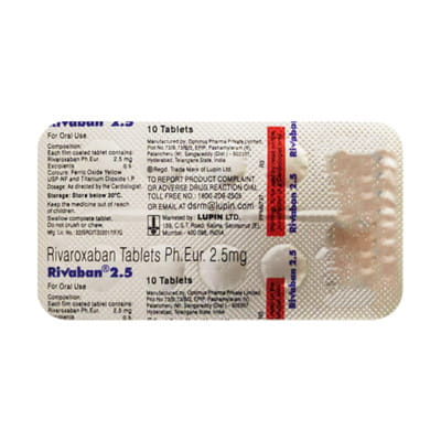 Rivaban 2.5mg Strip Of 10 Tablets