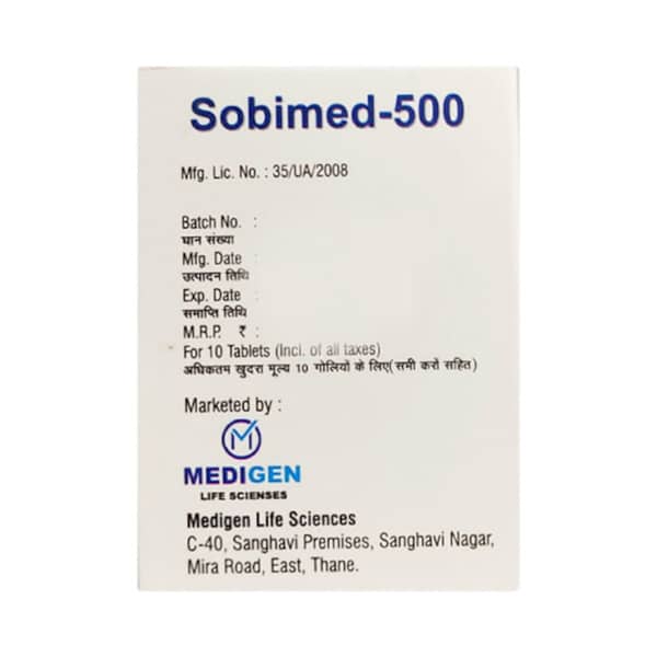 Sobimed 500mg Strip Of 10 Tablets
