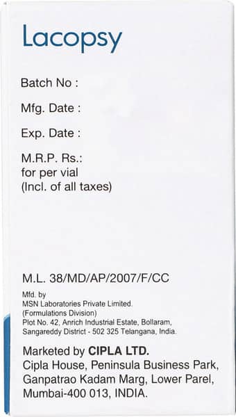 Lacopsy 10mg Vial Of 20ml Infusion