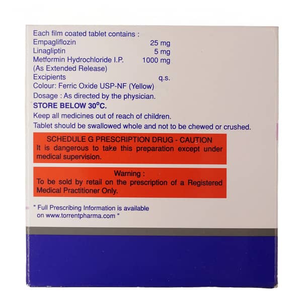 Linaxa Em 25/5/1000mg Strip Of 10 Tablets