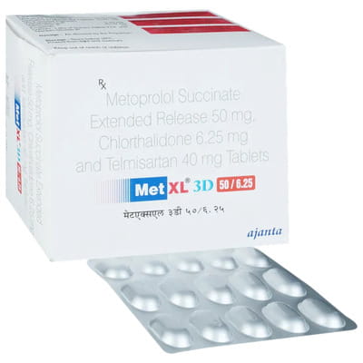 Met Xl 3d 50/40/6.25mg Strip Of 15 Tablets