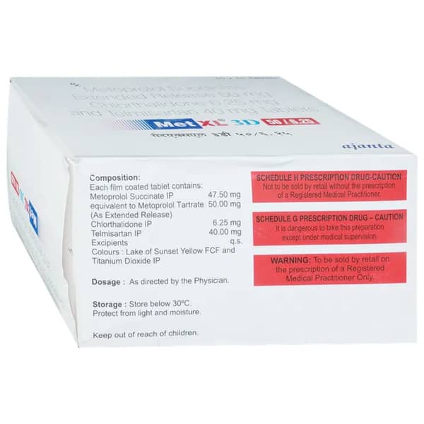 Met Xl 3d 50/40/6.25mg Strip Of 15 Tablets