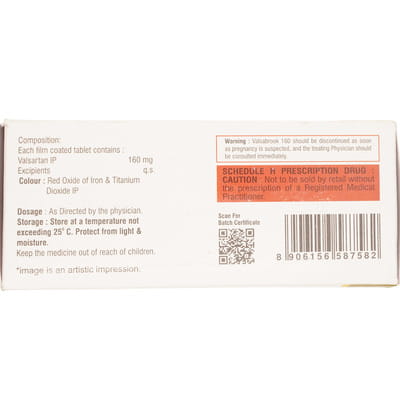 Valsabrook 160mg Strip Of 10 Tablets