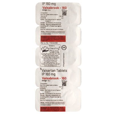 Valsabrook 160mg Strip Of 10 Tablets