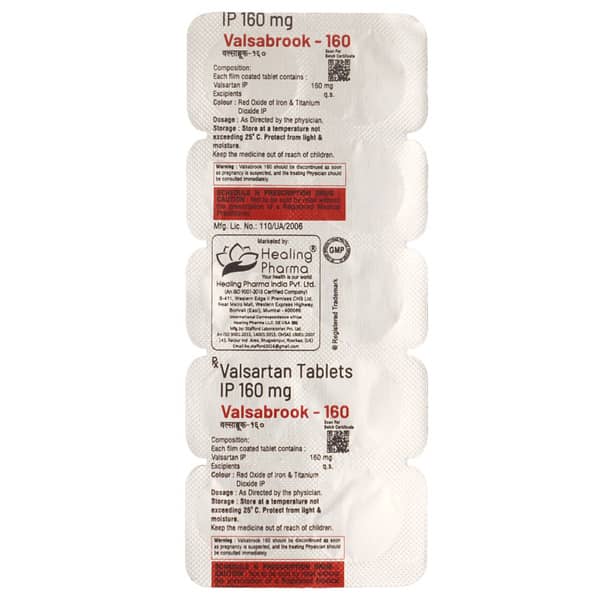Valsabrook 160mg Strip Of 10 Tablets