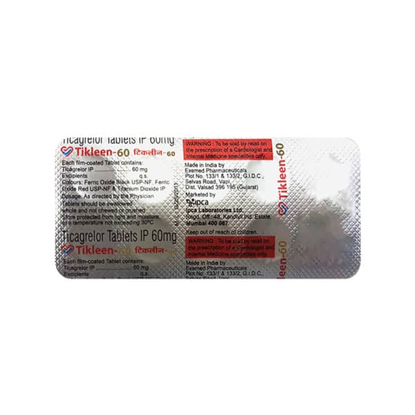Tikleen 60mg Strip Of 10 Tablets