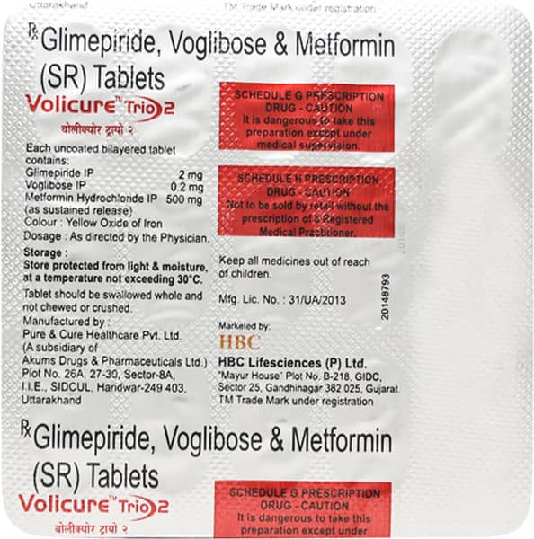 Volicure Trio 2/0.2Mg Strip Of 15 Tablets