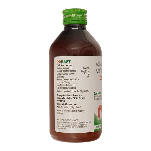 Ddraft Peppermint Flavour Sugar Free Bottle Of 200Ml Suspension