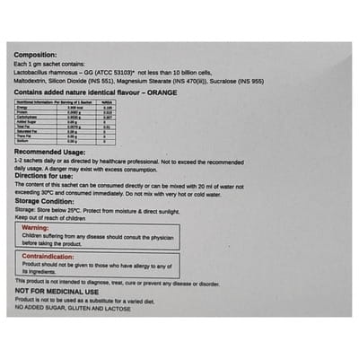 Pedigut Gg Orange Vanilla Flavour Sugar Free Sachet Of 1gm Powder