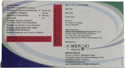 Sitatrack M 50/500mg Strip Of 15 Tablets