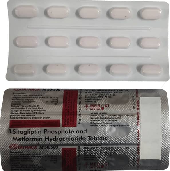 Sitatrack M 50/500mg Strip Of 15 Tablets
