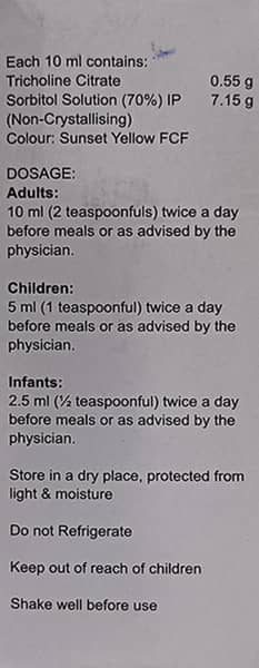 Sorliv Sugar Free Bottle Of 200ml Solution